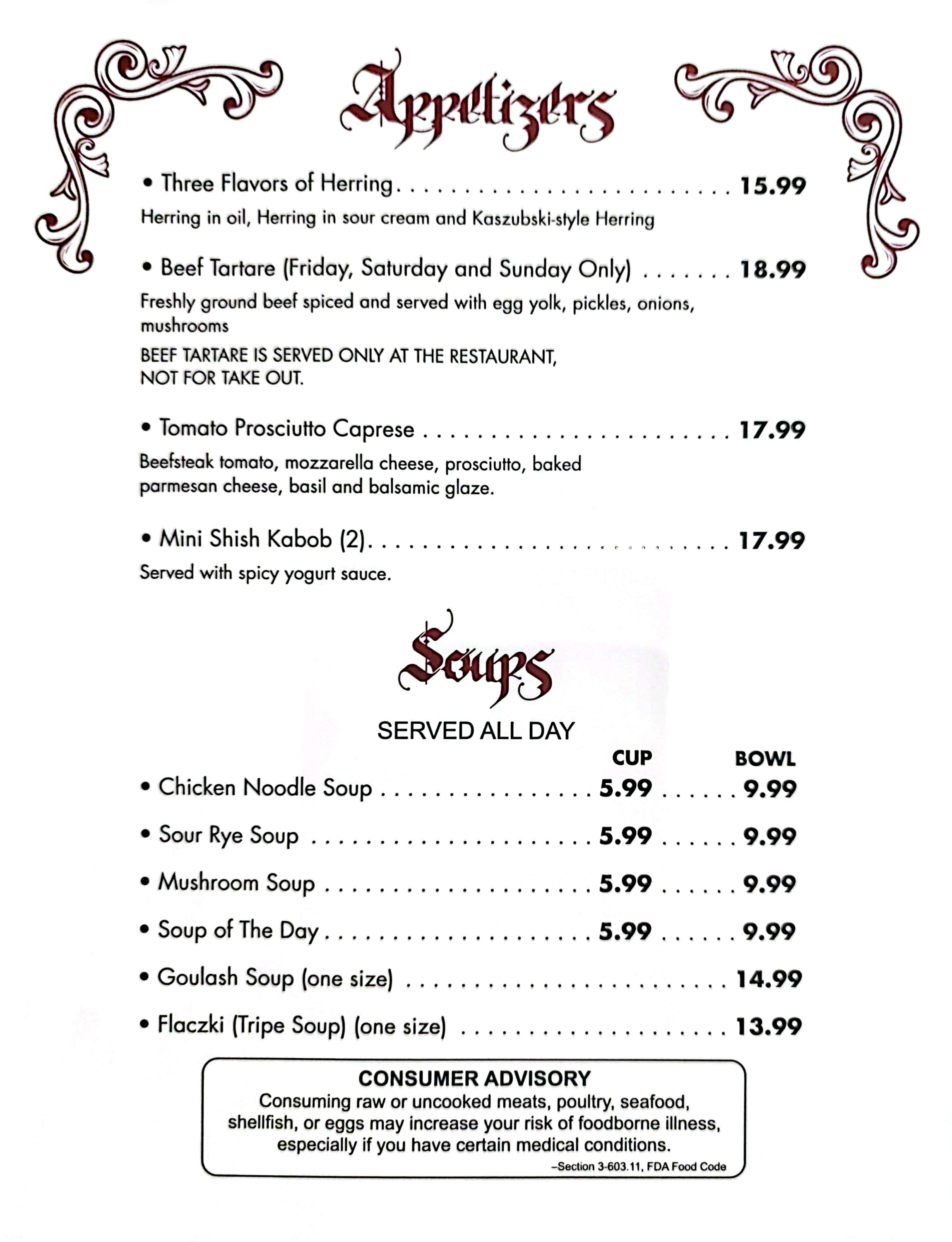 Menu Page 3