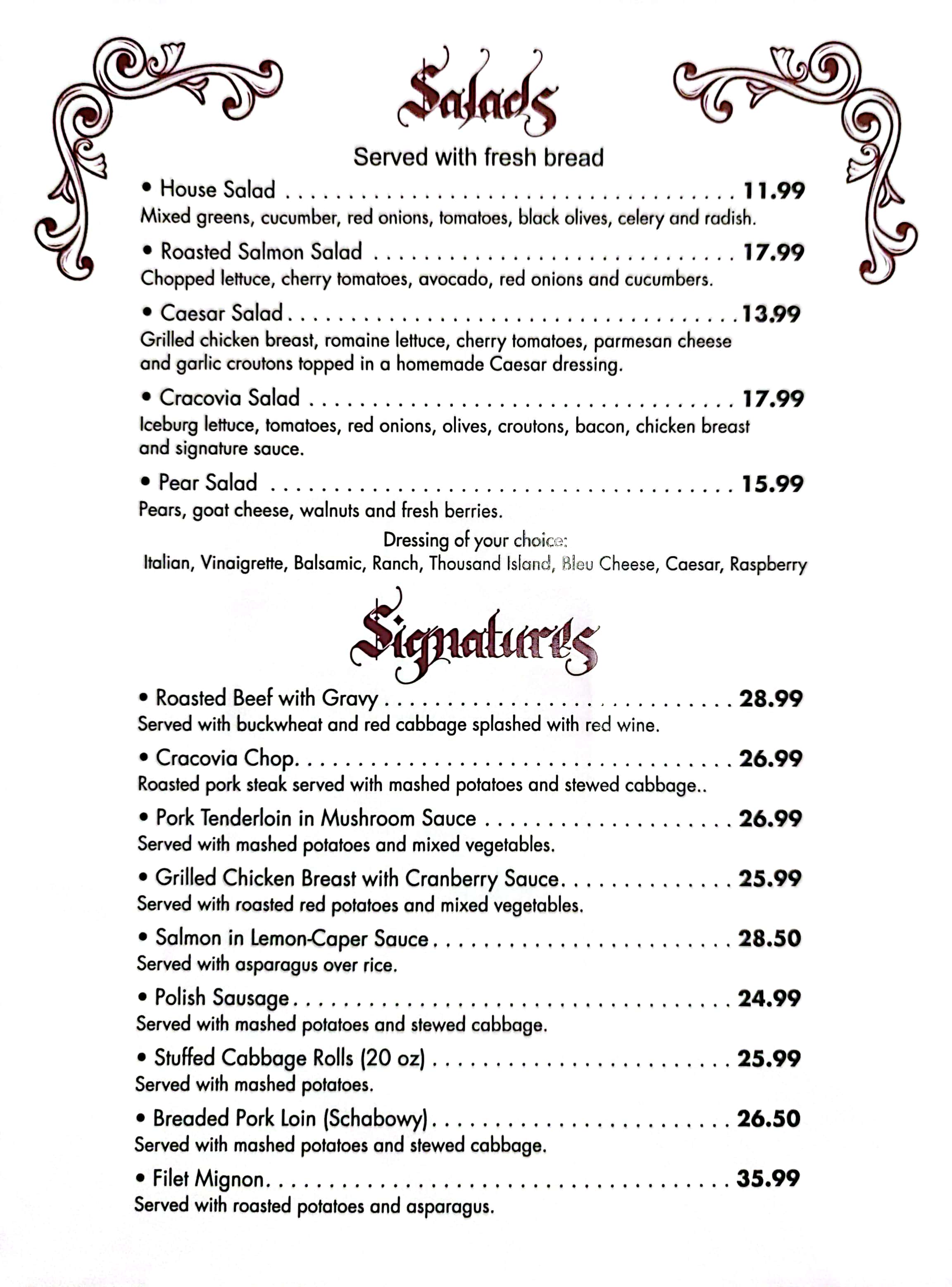 Menu Page 4