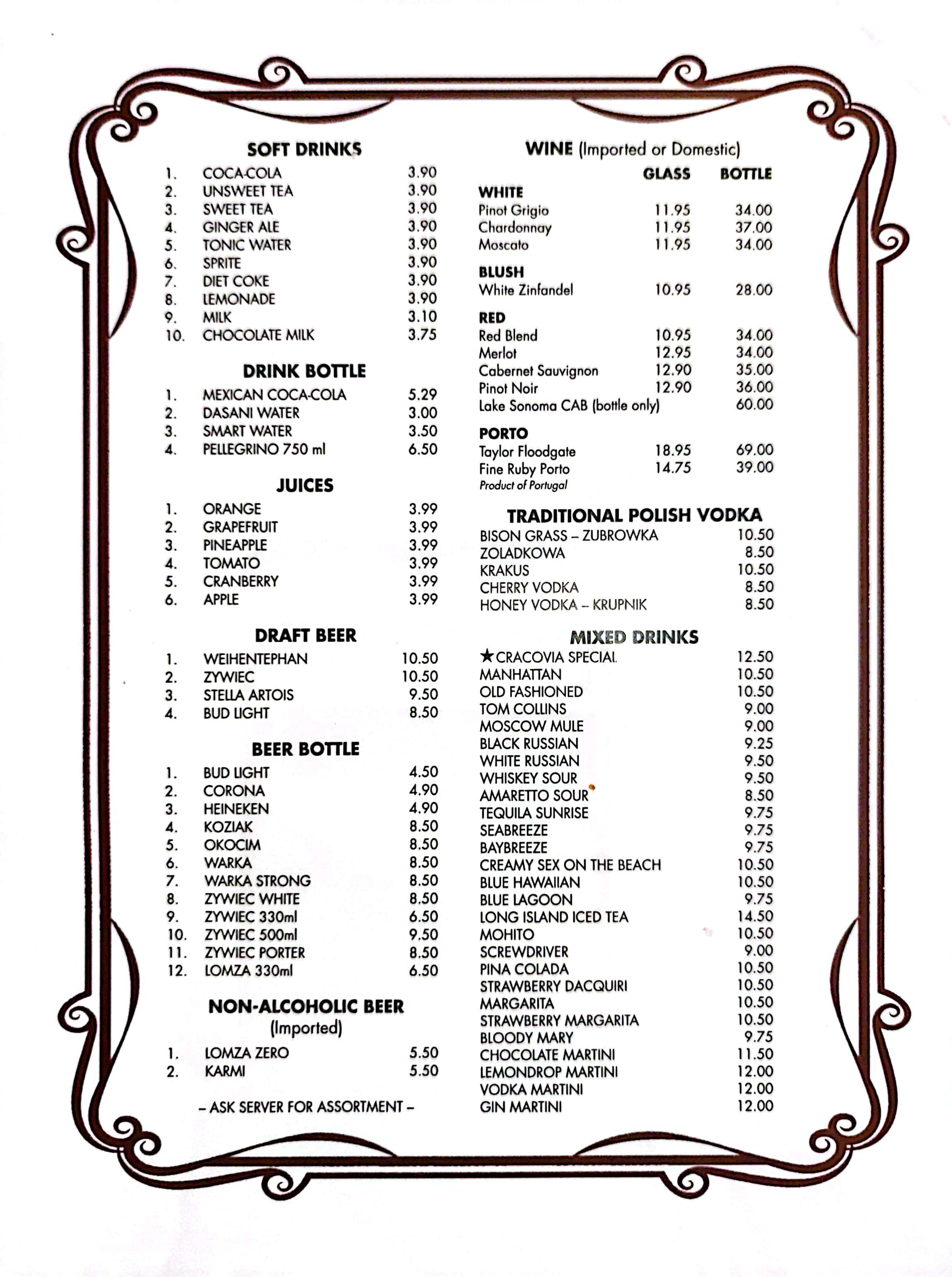 Menu Page 2
